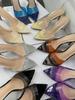 YX Women's 2026 Summer Transparent High Heel Slides - Stiletto Pointed Open Toe with Single Strap