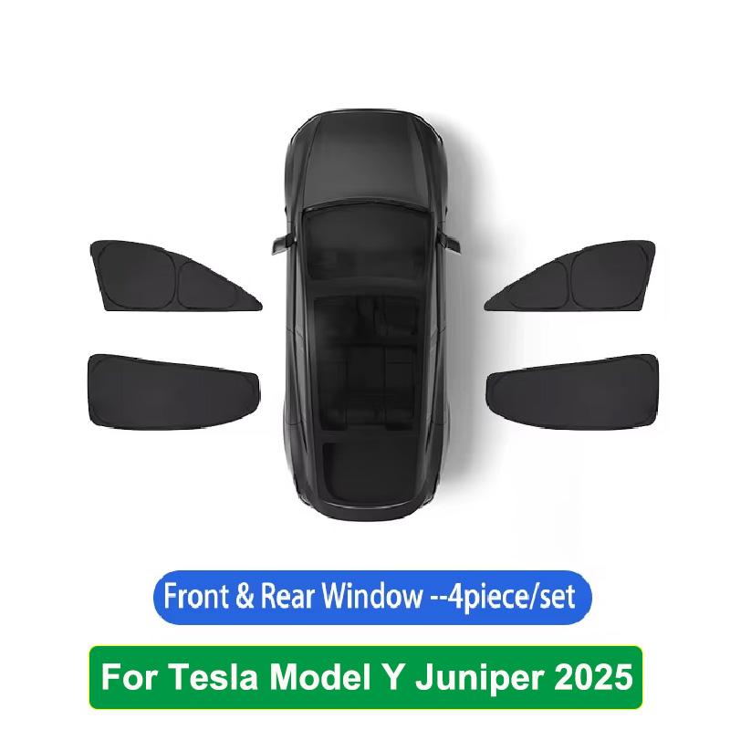 BED1 For Tesla Model Y Juniper 2025 Launch Sun Shade Front Rear Side Window Sunshade Windshield Sun Visor Outdoor Camping Accessories