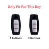 Leather Car Key Case Fob Cover Shell Keychain for Mitsubishi Outlander 2023 2/3 Bottons Car Smart Remote Key Holder Accessories