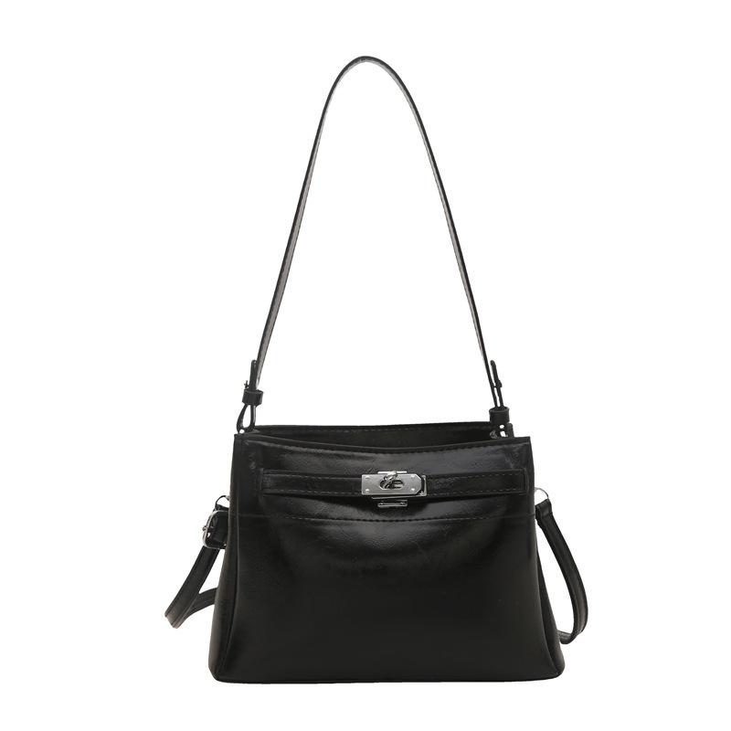 2025 New Women's Bag Retro Simple Fashion Tote Bag Handbag Internet Celebrity Korean Shoulder Bag Messenger Bag