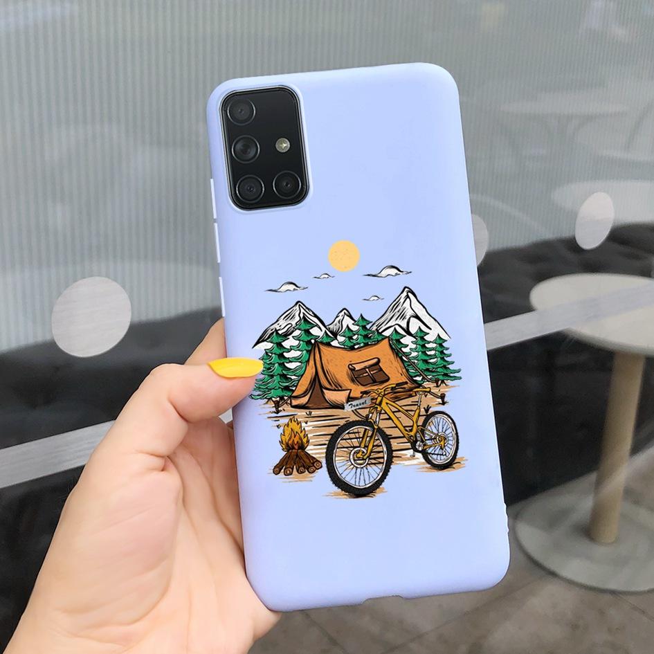A51 A71 Case For Samsung Galaxy A51 4G Soft Touch Silicon Cover Shockproof Bumper Back Protector Bag for Samsung A 51 A 71 Coque