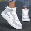 High Top Sneakers Unisex Non Slip Platform Men's Skate Shoes Spring Autumn Casual Leather Skateboard Shoes for Women