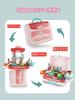 Compact Play Kitchen Set with Utensils for Educational Mini Ages Birthday Gift Kids, Storage, Tabletop, Assembled, Toy, Kitchen, Kindergarten, Girls,