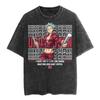 Hot Sale Anime Peripherals The Seven Deadly Sins Ban Print Tshirt Men Women Vintage Washed Cotton Top Oversized Summer New Tees