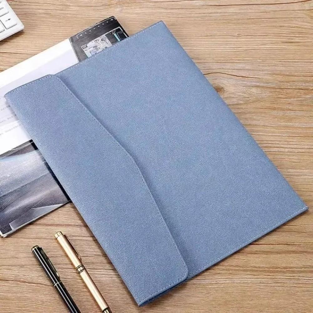 A4 Business Folder PU Leather Document Pouch Portable Storage Bag School and Office Supplies
