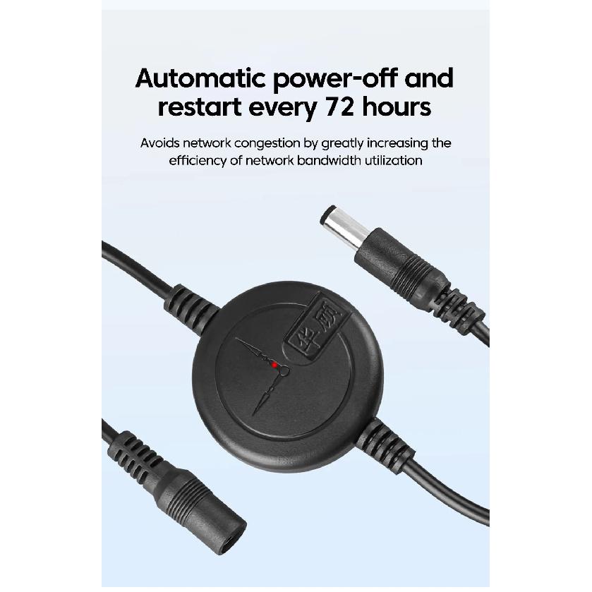 5V-15V WiFi Router Reset Rebooter Automatic Restart Cable 72 Hours WiFi Router Timing Automatic Power Off Reset Control Line