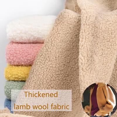 0.5m/1m/2m Soft Warm Lamb Wool Fabric for Sewing Winter Outerwear, Pillows, Pet Beds, Hat Handmade DIY Festival Doll Fabric