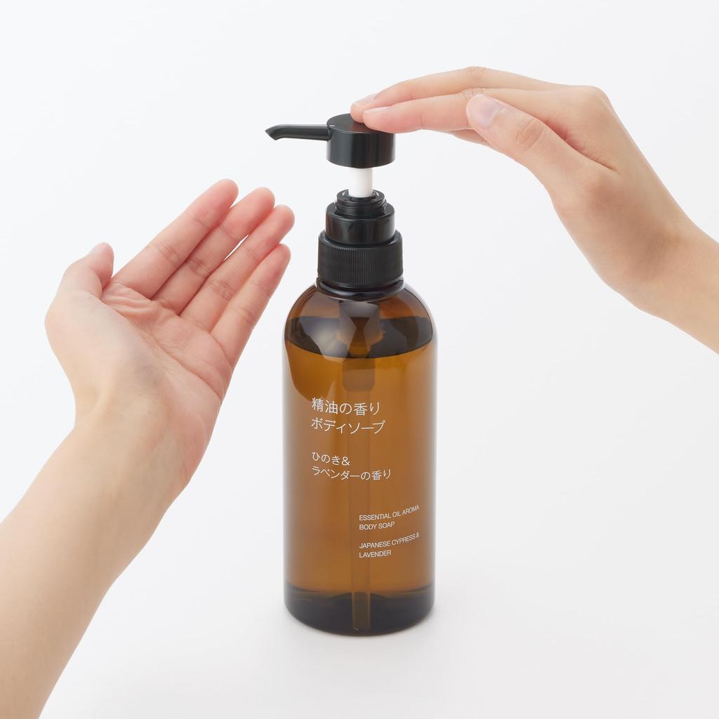 Muji Essential Oil Fragrance Body Soap Hinoki and Lavender Scent 400mL OAR44A4A