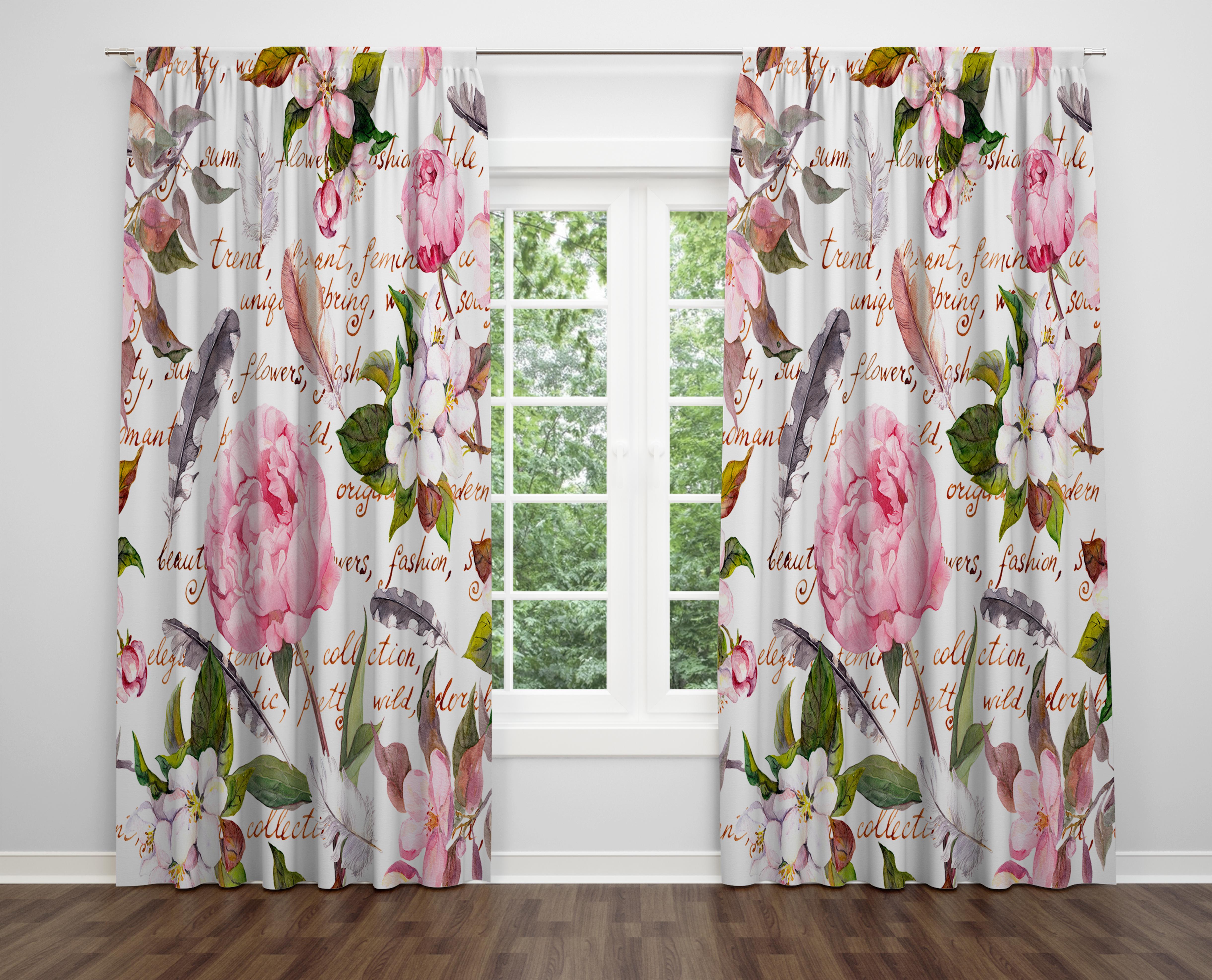 

Декоративний дизайн, високоякісна бавовняна тканина, ви можете вибрати одну або подвійну фіранку з крила 1 piece різнокольоровий