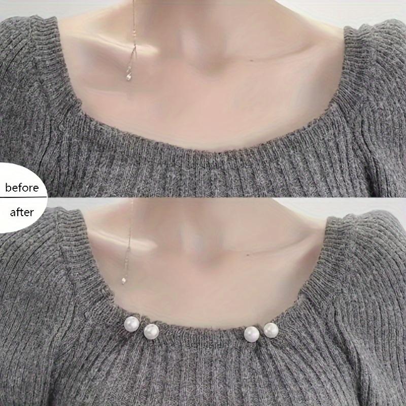 3-1pc, Anti Glare Buckle, High Gloss Pearl Brooch, Collar Changed To Small Shoulder Strap, Fixed Clothes, Skirts, Waist Changed To Large or Small
