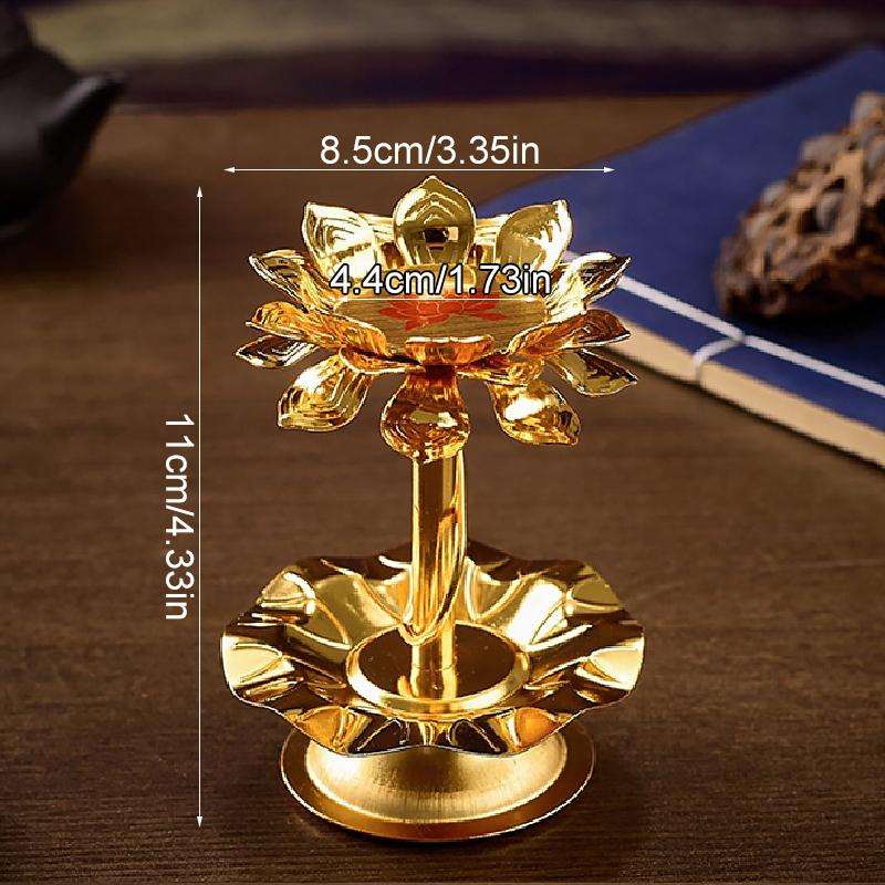 1PC Seven-Star Candlestick Religious Metal Sturdy Construction High-Foot Elegant Golden Traditional Multiple Options Available
