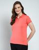Monte Carlo Womens Solid Collar Neck T-Shirt