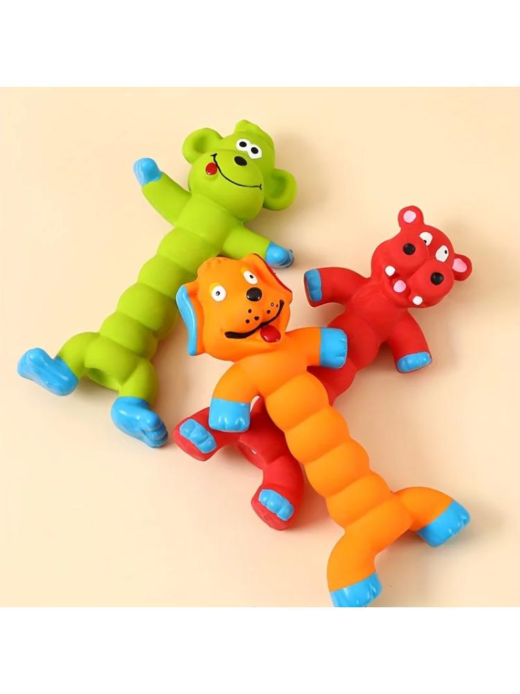 Dog Squeaky Toy for Teddy French Bulldog Latex Teeth Cleaning Chew Toy Self-Play Interactive Puppy Pet Durable Chewing Toys