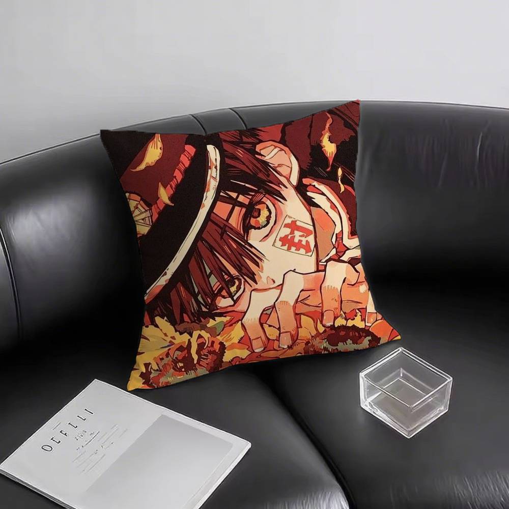 Cute Toilet-Bound Hanako Kun Pillow Case Square Bedroom Sofa Leisure Comfort Cushion Car Living Room Home Decoration