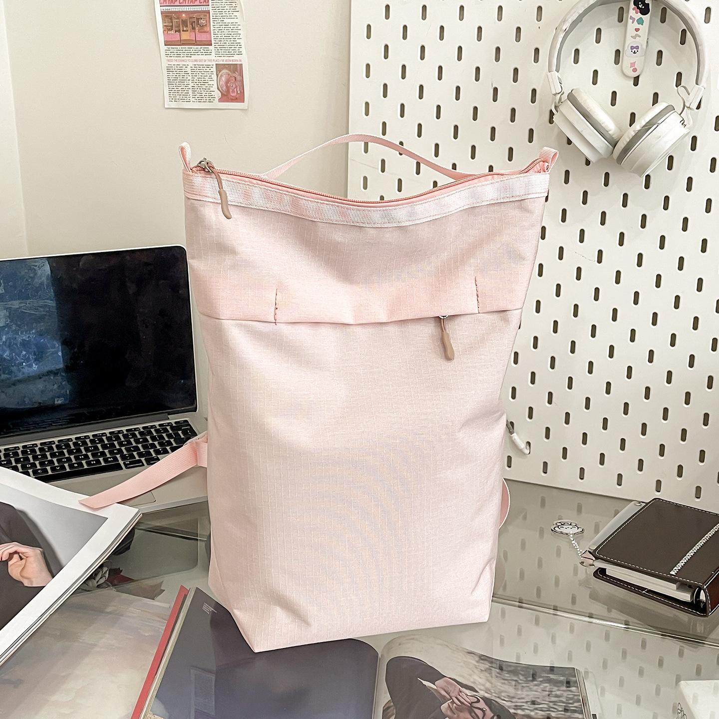 

Travel Backpack Men s and Women s Large Capacity Lightweight Versatile Portable Travel Bag Multifunctional College Student School Bag рожевий