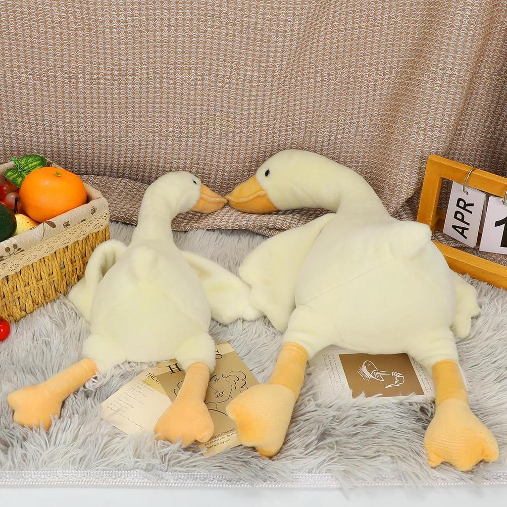 One Silly Goose Stuffed Animal, 19.7 Inch Soft Goose Doll Plush Toy Hugging Pillow, Cute Duck Stuffed Animal, Goose Stuffed Plush Toys Gifts for Kids