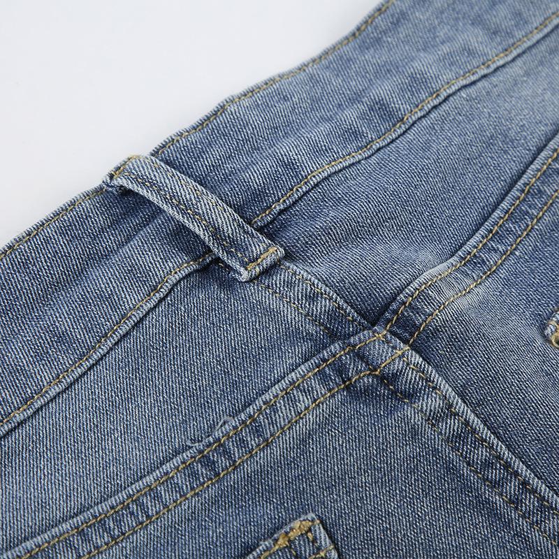 Trendy European-American Rhinestone Denim Shorts: Fashion-Forward, Versatile Streetwear