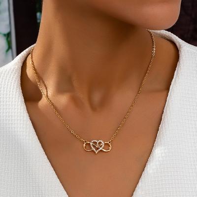 Love Forever Heart Pendant Necklace Jewelry Gifts Valentine's Day Jewelry Gifts