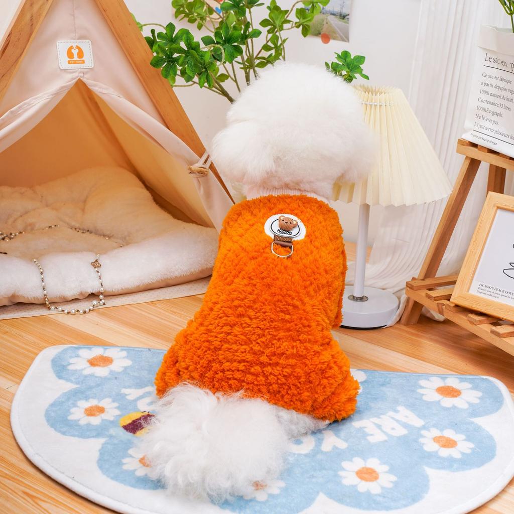 Autumn and Winter Plush Jumpsuit for Pets Puppies Cats Teddy Bears Plush Four Legged Clothes Teddy Bears Small Dogs Pajamas