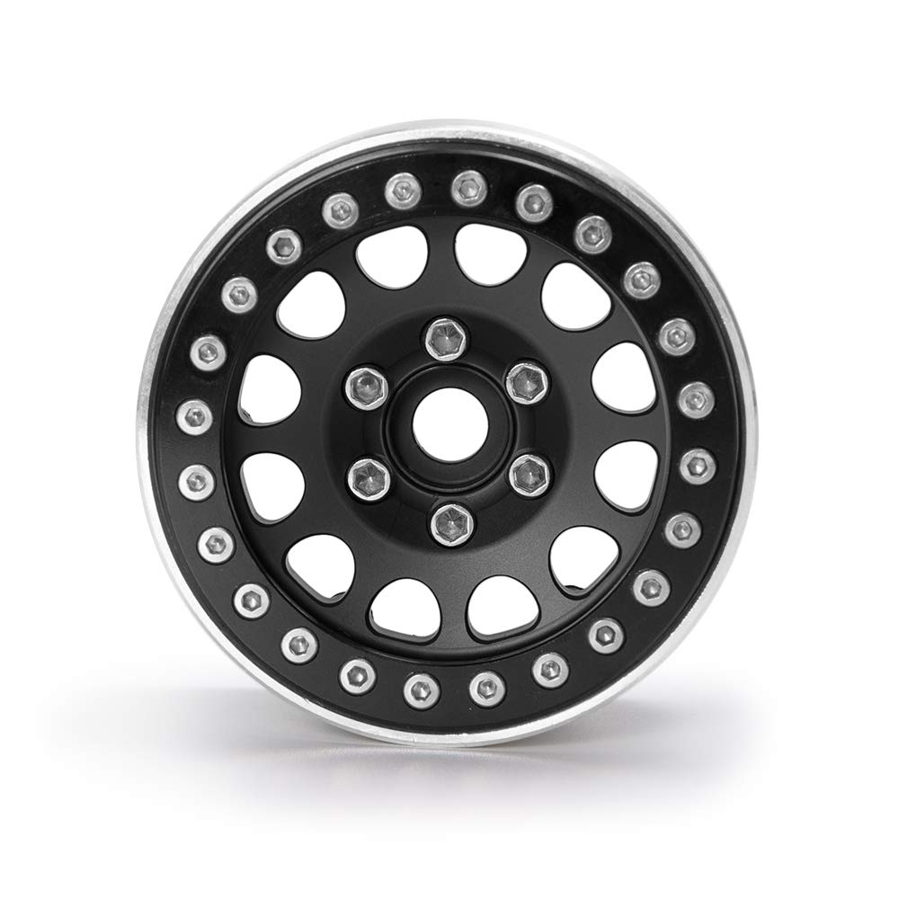 RC Car Inch Internal Beadlock Wheels Widened 35mm Internal Beadlock Wheels Hub for AXIAL SCX10 RC Crawler 1 4 1.9 No. (Black, Pieces)