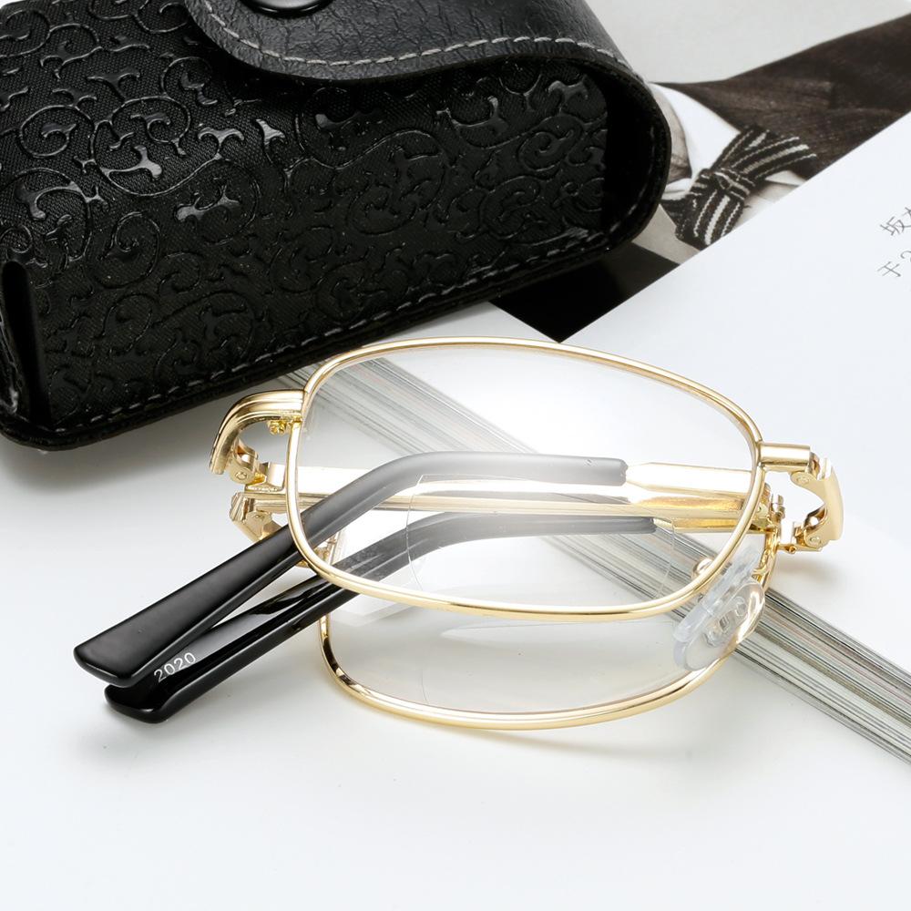Foldable Reading Glasses Men +1 0 to +4 0 Portable Presbyopia Glasses with Case Lightweight Eyewear