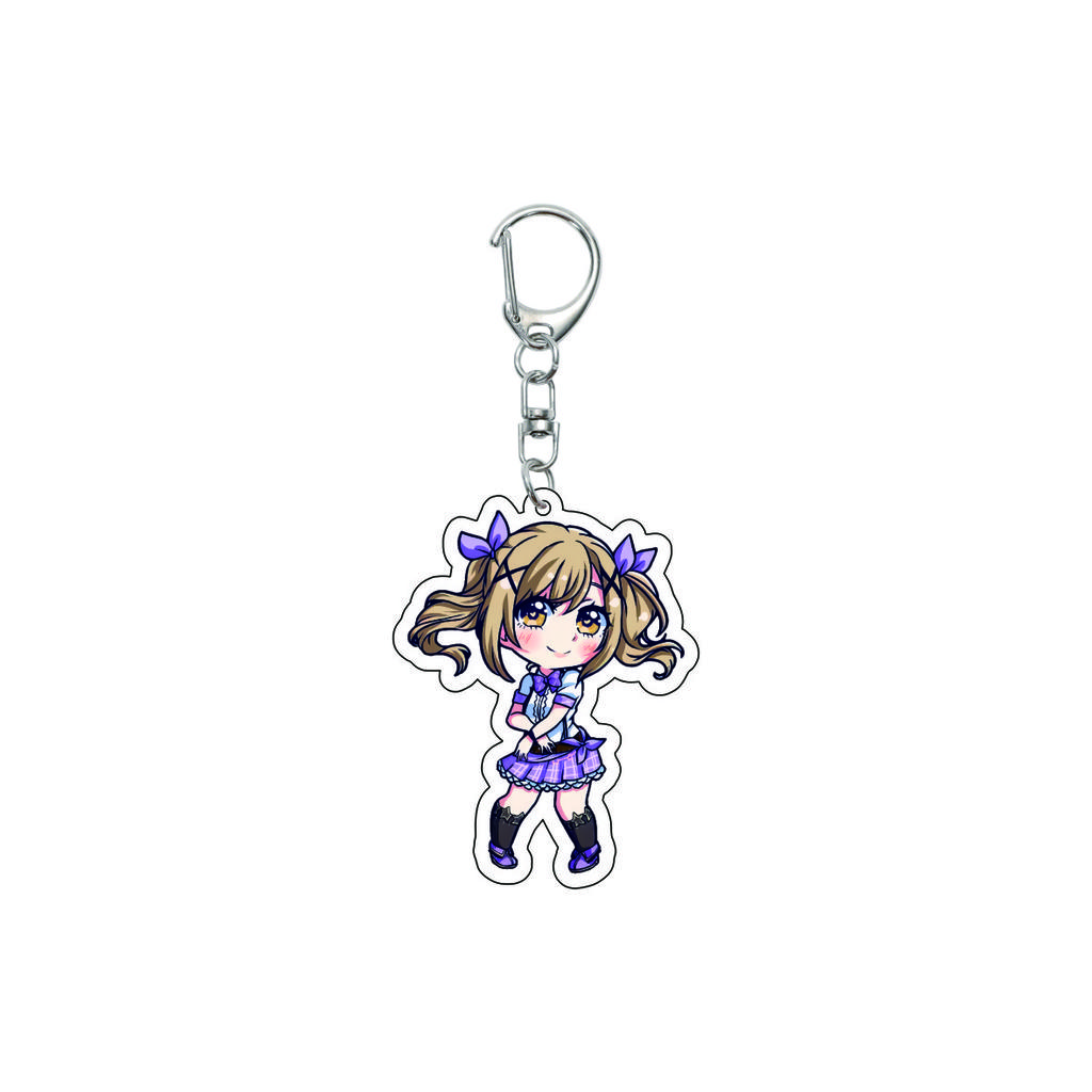 55MM Anime banG Dream Keychain Toyama Kasumi/Saya Yamabuki/Hanazono Tae Key Chain Acrylic Model Plate Christmas Gifts