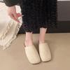 2025 Spring and Summer New Fashion Simple Korean Version of Baotou Half Slippers Women Wear A Lazy Slip-on Flat Muller Slippers