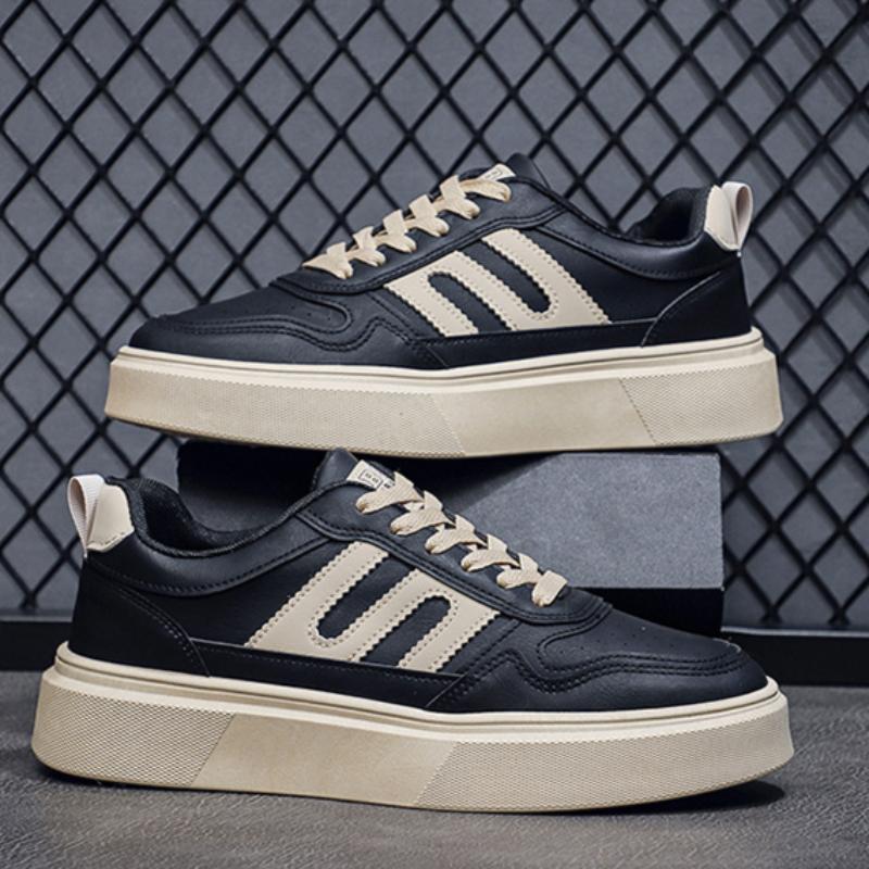 Spring Men's Sneakers, Fashionable Casual Shoes, Low-top Breathable Sports Shoes, Thick-soled Height-increasing Shoes