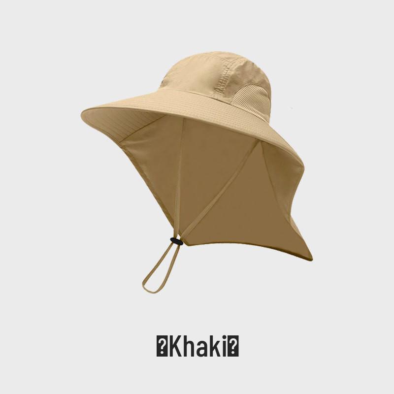 Herren Sommer Sonnenschutz Fischerhut mit breiter Krempe, Nackenschutz und Netzeinsätzen an den Seiten für Outdoor-Aktivitäten