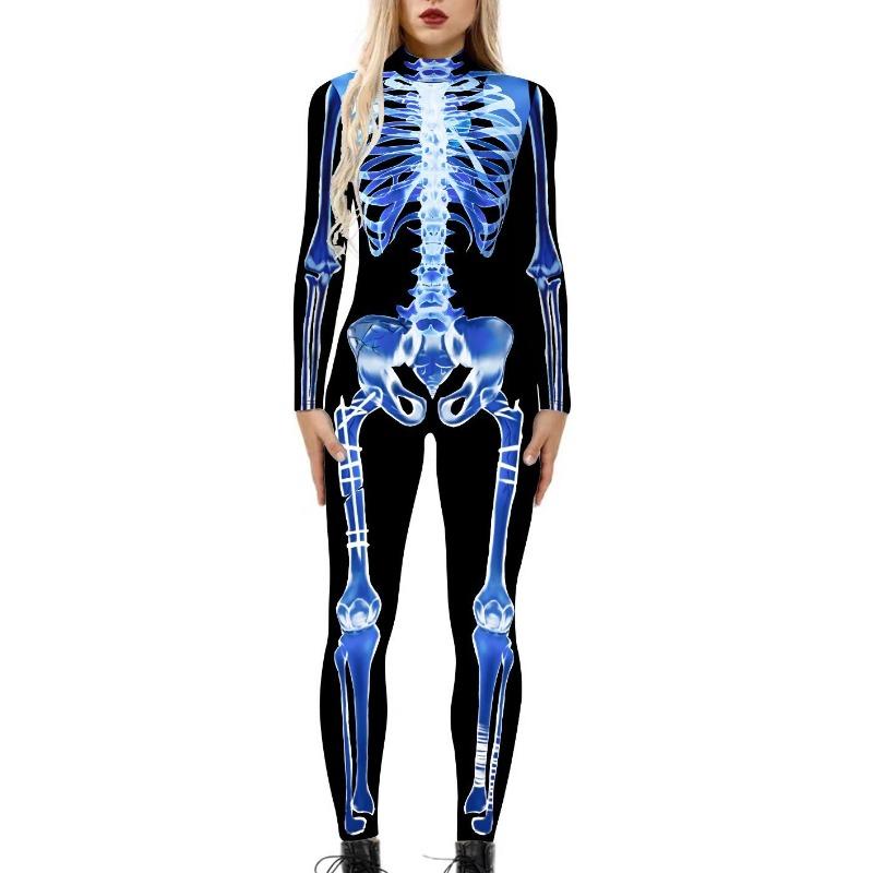 Halloween Costume Party Dress Up Gothic Male Female Skull Skeleton Horror Ghoul D Digital