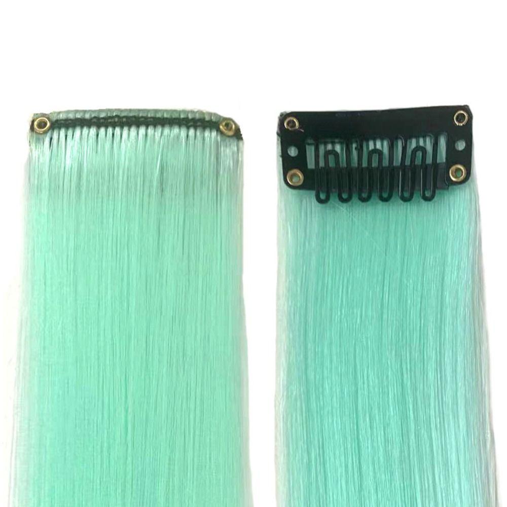 Hair Clips Luminous Hair Extensions Neon Fake Hair Colored Synthetic Hair  Party
