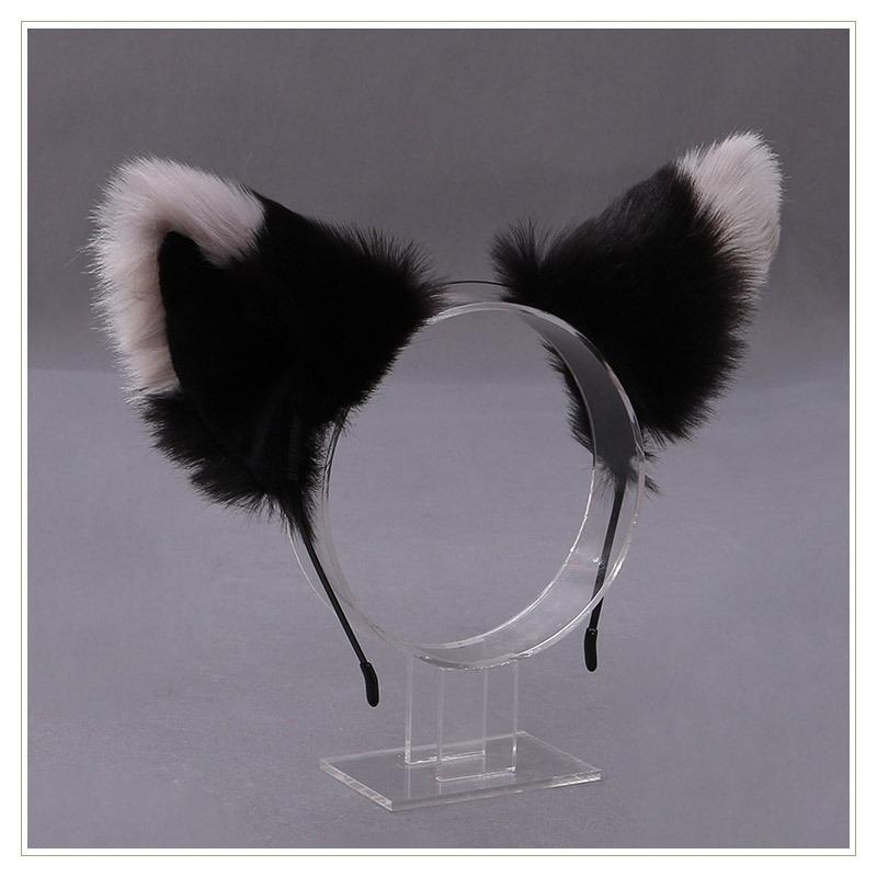 A Handmade Cute Olita Plush Fox Ear Headdress Beast Ear Accessory Cat Ear Headband