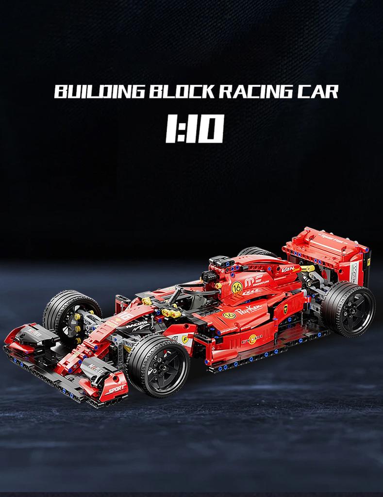1:10 MOC Formula Sports Car Building Blocks Racing Track City Car Puzzle Bricks Assembly Group Boys and Girls Birthday Gift Toys