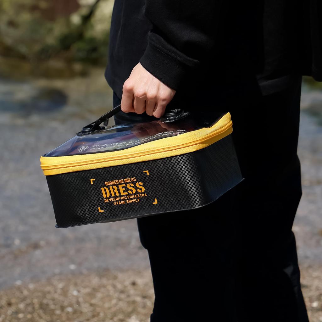 DRESS Foldable Tackle Box Multi EVA Multifunctional Fishing Tackle Case Storage Container Tackle Bag Reel Case Worm Lure Box [W]