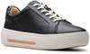 Clarks Womens Hollyhock Walk Sneakers In Black Leather