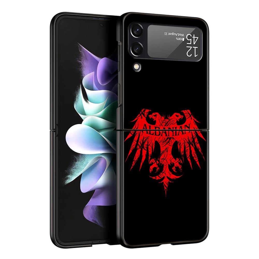 

Phone Case for Samsung Galaxy Z Flip 3 4 5 6 7 Folding Shell For Samsung Z Flip4 Flip5 PC Hard Cover Albania Albanians Flag Galaxy Z Flip