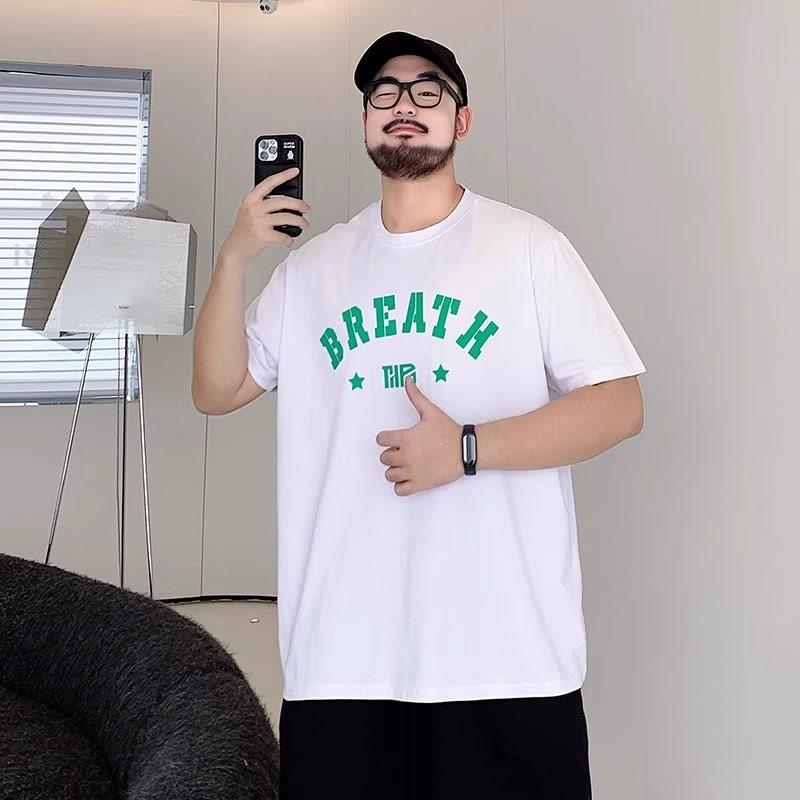 Stretch Fit Anti-wrinkle Loose Men's Short-sleeved Trend Printing Fashion Short-sleeved Top Cotton Comfortable Lightweight T-shirt