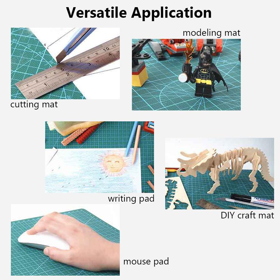 A4 Self-Healing Double-Sided Cutting Board, Grid-Patterned Craft Mat for Carving, Handmade Art and Utility Knife Cutting Tasks