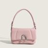 2025 High-End Diamond Pattern Underarm Bag: Zhao Lusi Style Niche Shoulder Handbag with Flower Roll Design