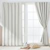 BELLUNA Blackout Curtains, Set of 2, 100% Light Blocking (Level 1), Soundproof, Heat Insulating, Stylish, 100cm Wide, with Tassels and Adjustable Hook