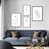 Nordic Style Love Body Quote Poster Minimalist Wall Art Pictures Girl Home Decorative Canvas Painting Abstract Line Room Decor