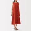 Women's O Neck Sleeveless A-Line Midi Dresses Loose Fit Casual Summer Long Dresses