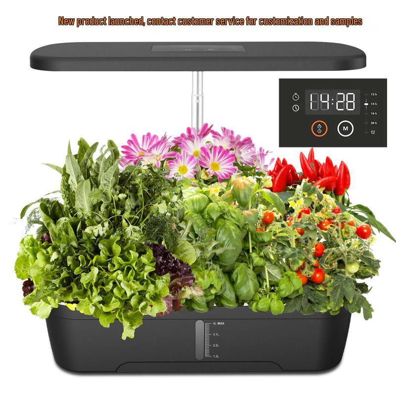 Premium Smart Hydroponic Planter Kit with Growth Lamp for Soilless Cultivation