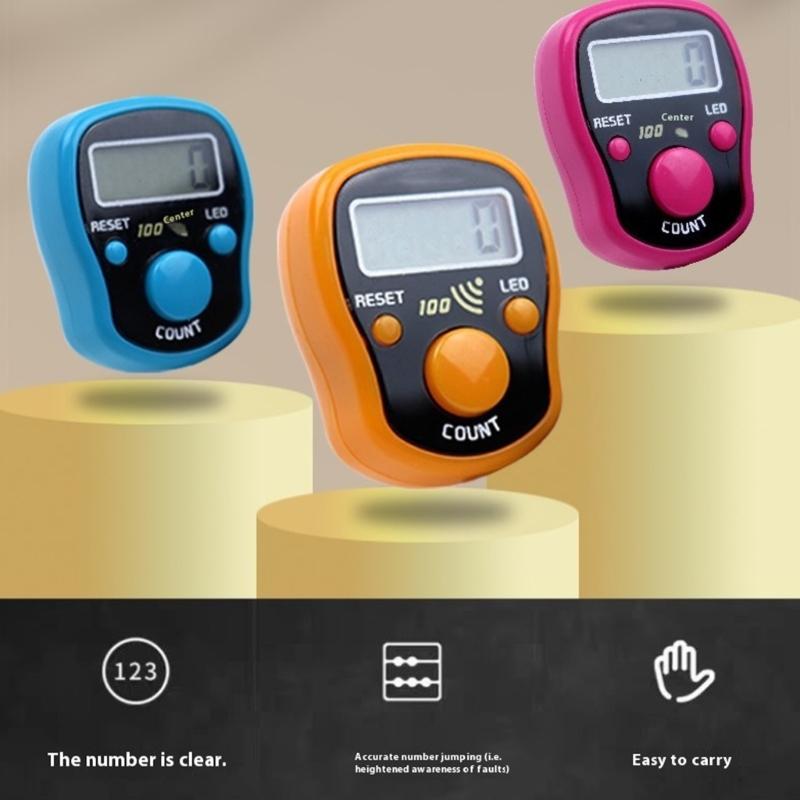 Mini Counter Manual Clickers Counter with Resettable Digits Led Screen for Sports Event Crafting Row Counting Lightweight
