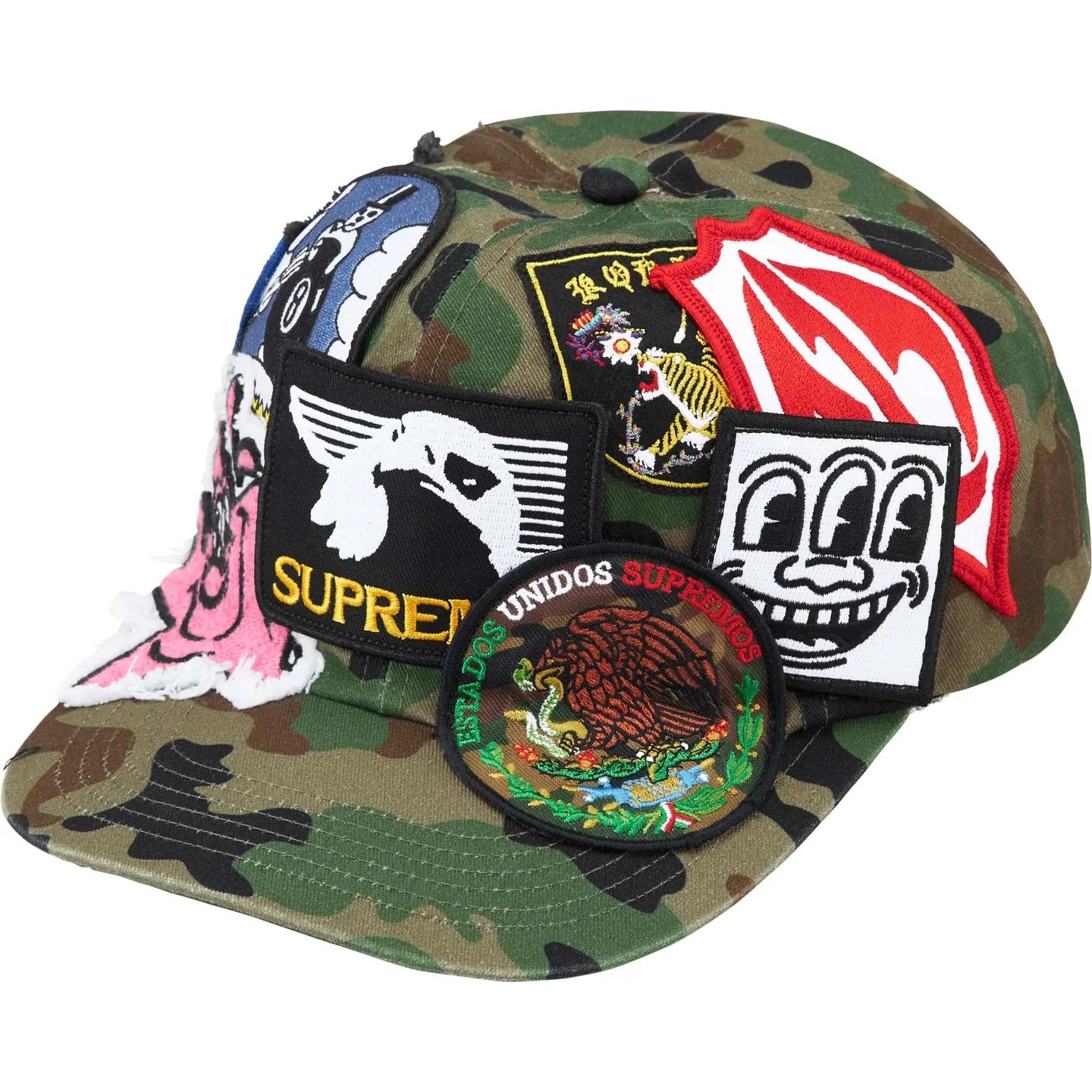 Supreme Patches 6-Panel Olive Camo One-Size