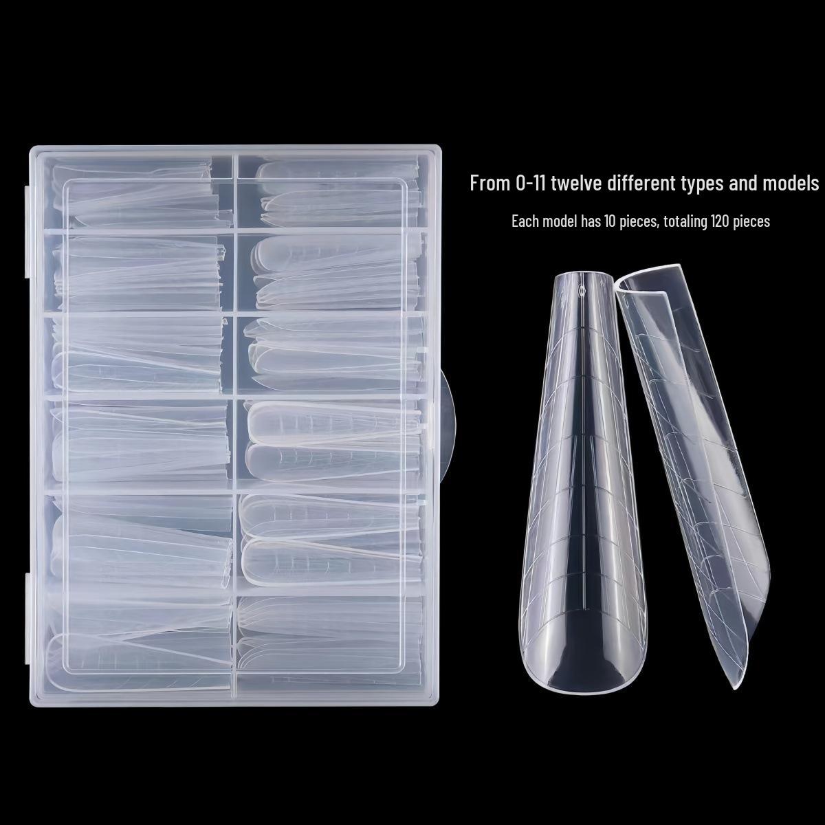 Crystal Gel Nail Wraps - Transparent Quick-Set Nail Extensions & Art Molds