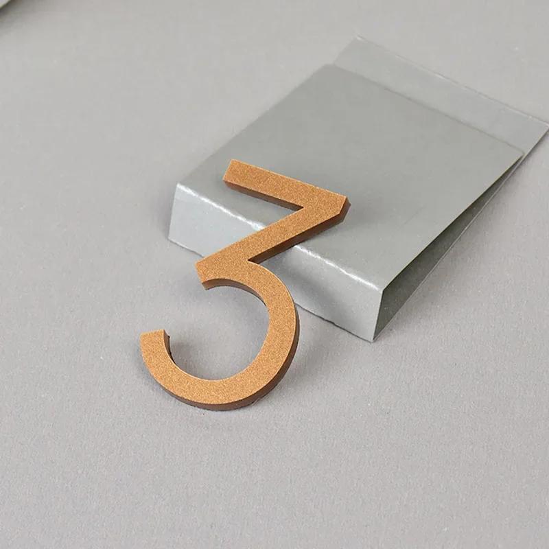 0-9 Ziffern Hausnummer Aufkleber 3D Selbstklebend Türschild Außen Briefkasten Hotel Apartment Zimmer Adressschild Heimdeko