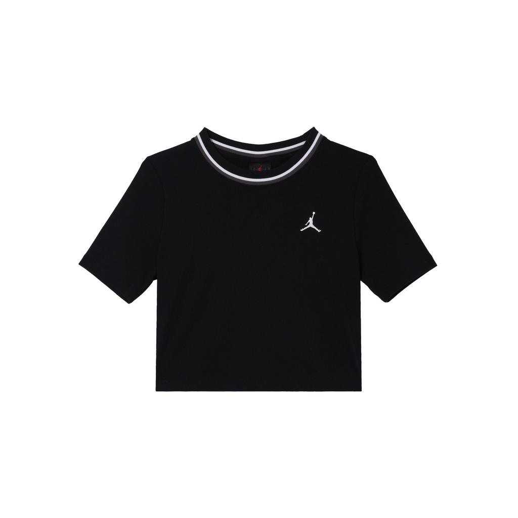Jordan T Shirts Women's Black Crew Neck Moderate FV7090-010