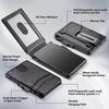 Men's RFID Pop-up Metal Card Holder Wallet with Magnetic Closure