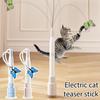 Automatic Cat Teaser Switchable Butterfly Pattern Cat Teasing Stick 360° Swivel Self-hilarity Relieves Interactive Pet Cat Toy